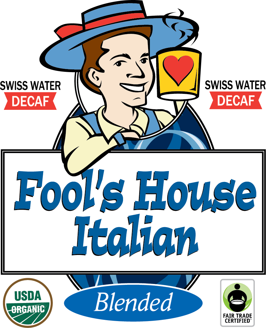 Fool's Decaf Swiss Water Organic Fair Trade House Italian - The Coffee Fool2033 - 0001